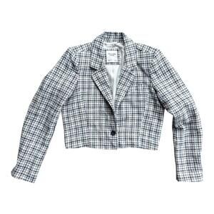 Abercrombie & Fitch Women's Cropped Plaid Blazer Size S